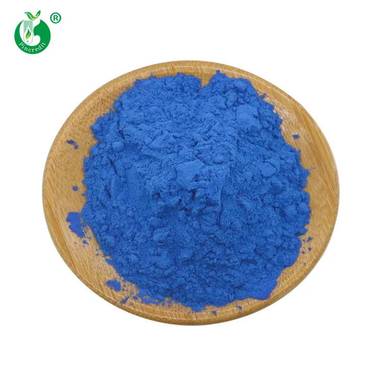 Pincredit kaynağı doğal Pigment tozu toptan mavi Spirulina E6 Phycocyanin tozu