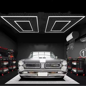 Luce a griglia esagonale rettangolare personalizzabile 6500K luce a nido d'ape esagonale moderna lampada da soffitto del garage del negozio di auto - Product Image 1