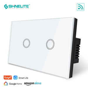 US White and Black Color 2 Gang 1 Way Wifi Smart Touch Switch for Home <strong>Automation</strong> <strong>Control</strong> <strong>System</strong> - Product Image 6