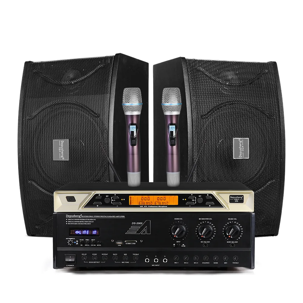 Altavoz D100 de 10 pulgadas, micrófono inalámbrico, equipo de sonido/amplificadores/altavoces para DJ, escenario, sistema de sonido de cine en casa, altavoz