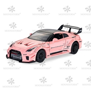 รถโมเดล GT-R หลายสีพร้อมเสียงและแสงรถเหล็กขนาด 1/32 ของเล่นรถโลหะแบบดึงกลับได้ - Product Image 3