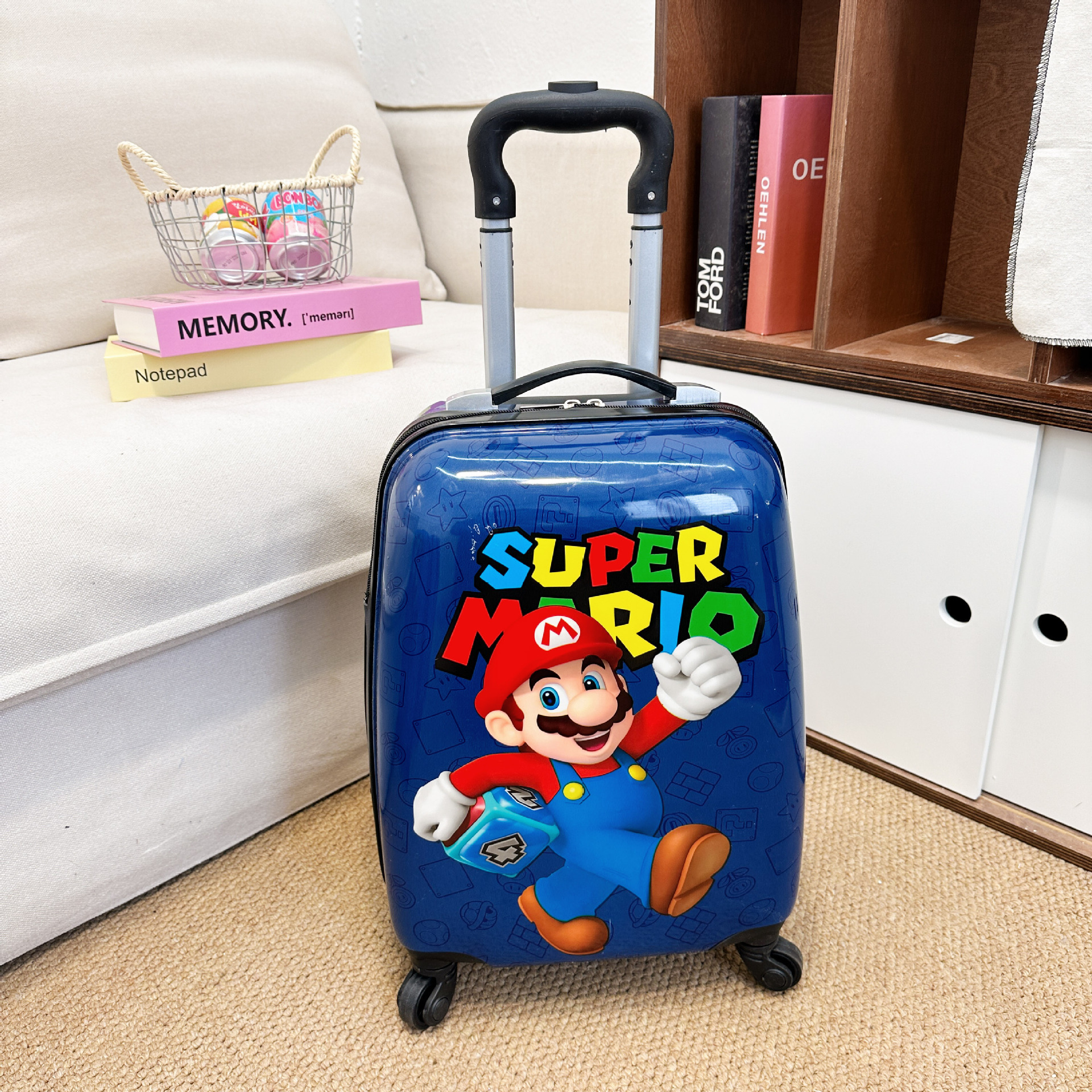 18 inch square dark blue mario