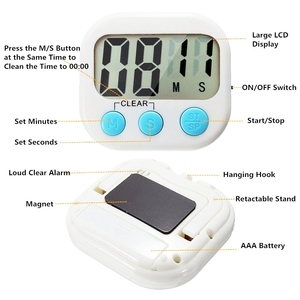 Timer da cucina elettronico Display LCD Timer elettronico a grande schermo Timer di cottura negativo positivo promemoria temporizzazione grande allarme forte - Product Image 5