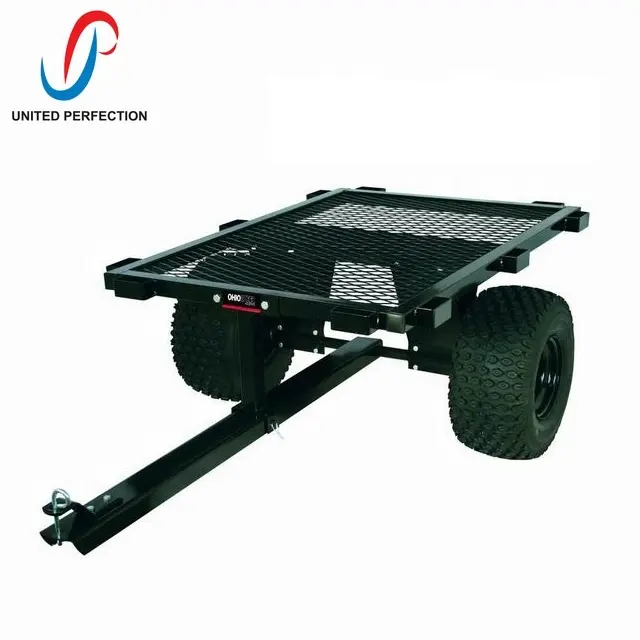 Pabrik Semua Tujuan Flatbed ATV Cart ATV/UTV Pemotong Rumput Trailer Tempat Tidur Datar Tugas Berat Trailer untuk Dijual