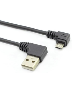Right Angle <strong>USB</strong> <strong>2.0</strong> a to Micro <strong>USB</strong> Adapter Cable, Gold Plated 28AWG*4C Wire Lead for Charging &amp; Data Syncing