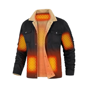 جاكيت منفوخ غير رسمي للرجال لفصل الشتاء من نسيج البوليستر-g منسوج مقاوم للرياح - Product Image 1