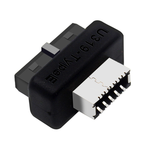 USB3.0 19P/20P to TYPE-E 90度コンバータアダプターUSBヘッダーコンピュータマザーボード用ラップトップフロントタイプCプラグインポート