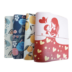 OEM nueva llegada A5 tamaño colorido impreso PU cuero cuaderno cubierta banda elástica hilo costura reciclable PVC diario impresora - Product Image 1