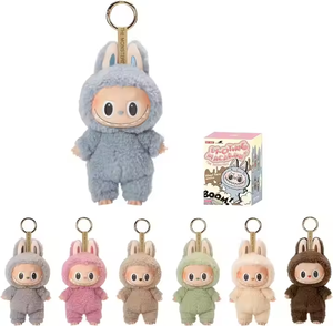 Cute Labubu V1 V2 V3 Series PVC Anime Figure Pendant Doll Model Kawaii Monster Keychain Toy with Stress Relief Function <strong>Gift</strong> - Product Image 3