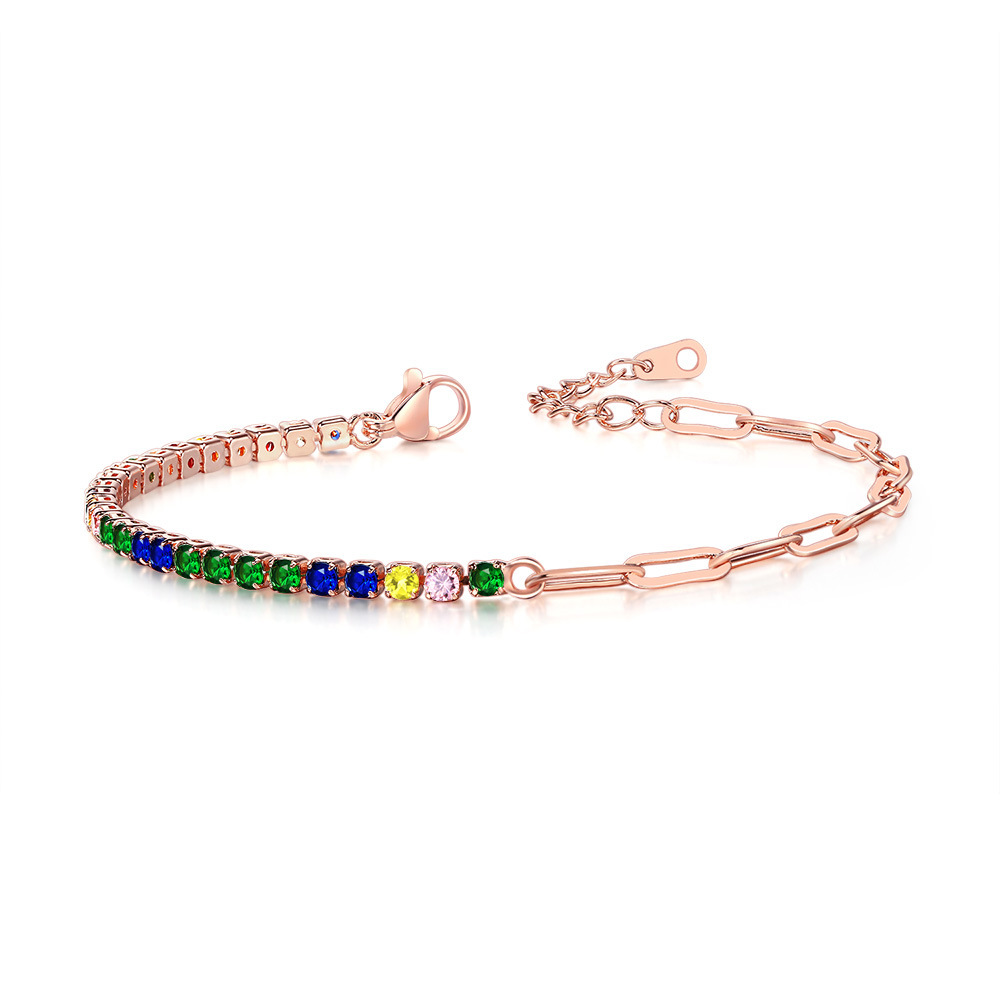 2.5mm rose gold color stone