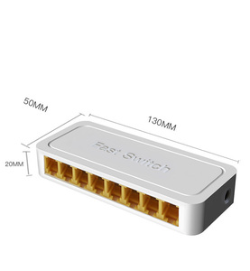 100Mbps 8 porte Mini Fast Ethernet LAN RJ45 Switch di rete Switcher Hub supporto VLAN - Product Image 6
