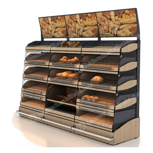 <span class=keywords><strong>Sweetmeats</strong></span> cửa hàng hiển thị đứng bằng gỗ bánh mì <span class=keywords><strong>Rack</strong></span> hiển thị cho siêu thị sử dụng - Product Image 2