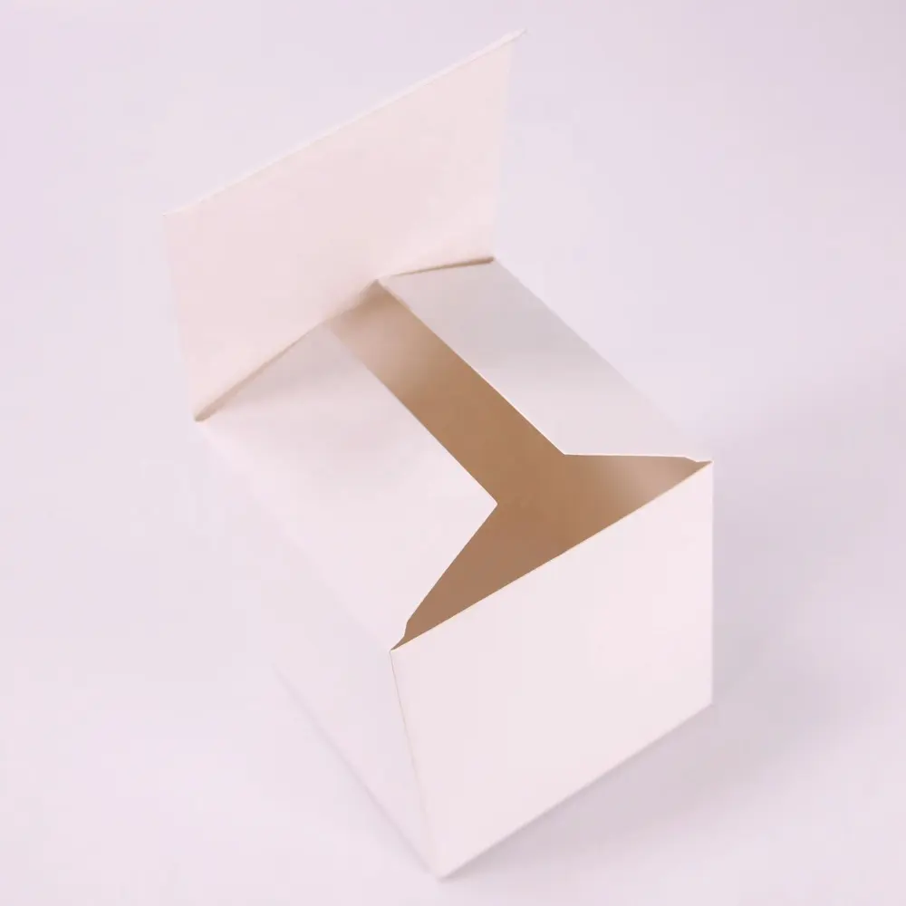 Caja Blanca plegable de papel liso