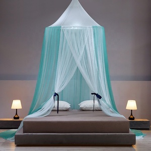 Summer Home Use Princess Non-Perforated <strong>Round</strong> Top Reactive Dyeing Hommocks Ceiling Mosquito <strong>Net</strong> Folded Feature - Product Image 1