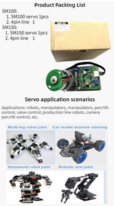 New Giant Scale 12V High Torque 180kg 0-360 Angle Controllable <strong>Robot</strong> <strong>Servo</strong> SM150 RS485 for Multifunctional 6 Axis Industrial Arm - Product Image 3