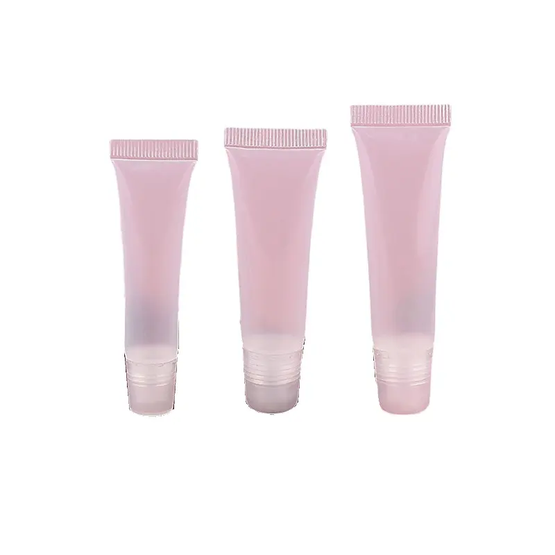 Vendita calda 8ML 10ML 15ML confezione cosmetica in plastica trasparente bottiglia di tubi estrusi per lucidalabbra vuoti morbidi