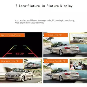 Dashcam de 3 canales con pantalla de 4 pulgadas 1080P Cámara DVR para automóvil y espejo retrovisor para una cobertura completa del vehículo - Product Image 5