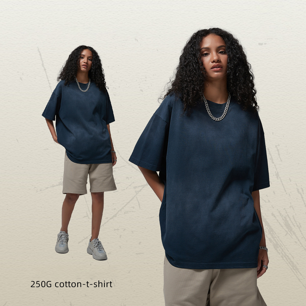 Spray dyed navy blue