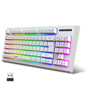 HXSJ L100 2,4 Ghz Inalámbrico RGB Retroiluminado Gaming Keyboard 87-Key ABS Material Membrana Impermeable Custom Keyboard Factory - Product Image 1