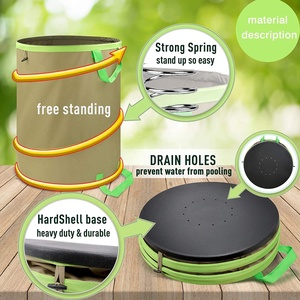 Çöp katlanabilir Pop Up yaprak toplayıcı ve çim bahçe torba toplama çanta çöp düşmüş yaprak çöp atık çöp torbası yaprakları - Product Image 5