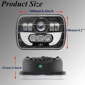 Super Bright 6x7 <strong>6</strong> Inch <strong>Led</strong> Headlight square Hi/Lo Beam <strong>Led</strong> Light with DRL 5x7 Headlight Conversion <strong>Kit</strong> - Product Image 6