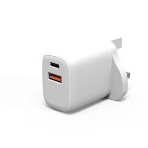 UK Plug <strong>All</strong>-Function Fast Charging Wall <strong>Charger</strong> PD20W Multi-Port USB QC3.0 Type-A Type-C IOS Phone Ports 5V/3A Supply Adapter - Product Image 1