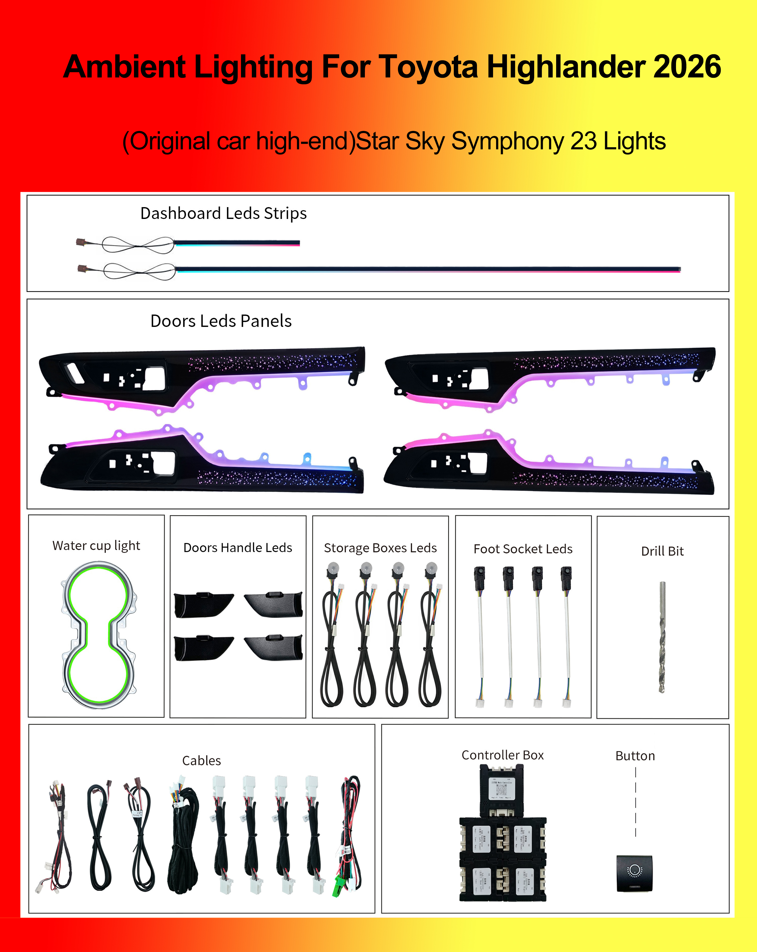 (Original car high-end)Star Sky Symphony 23 Lights