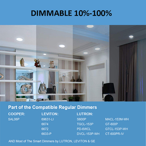 Disc Disk işık 6 inç LED Downlight 60W eşdeğer sıcak beyaz dim gömme montaj tavan işık 15W 1000LM Disk işık - Product Image 5