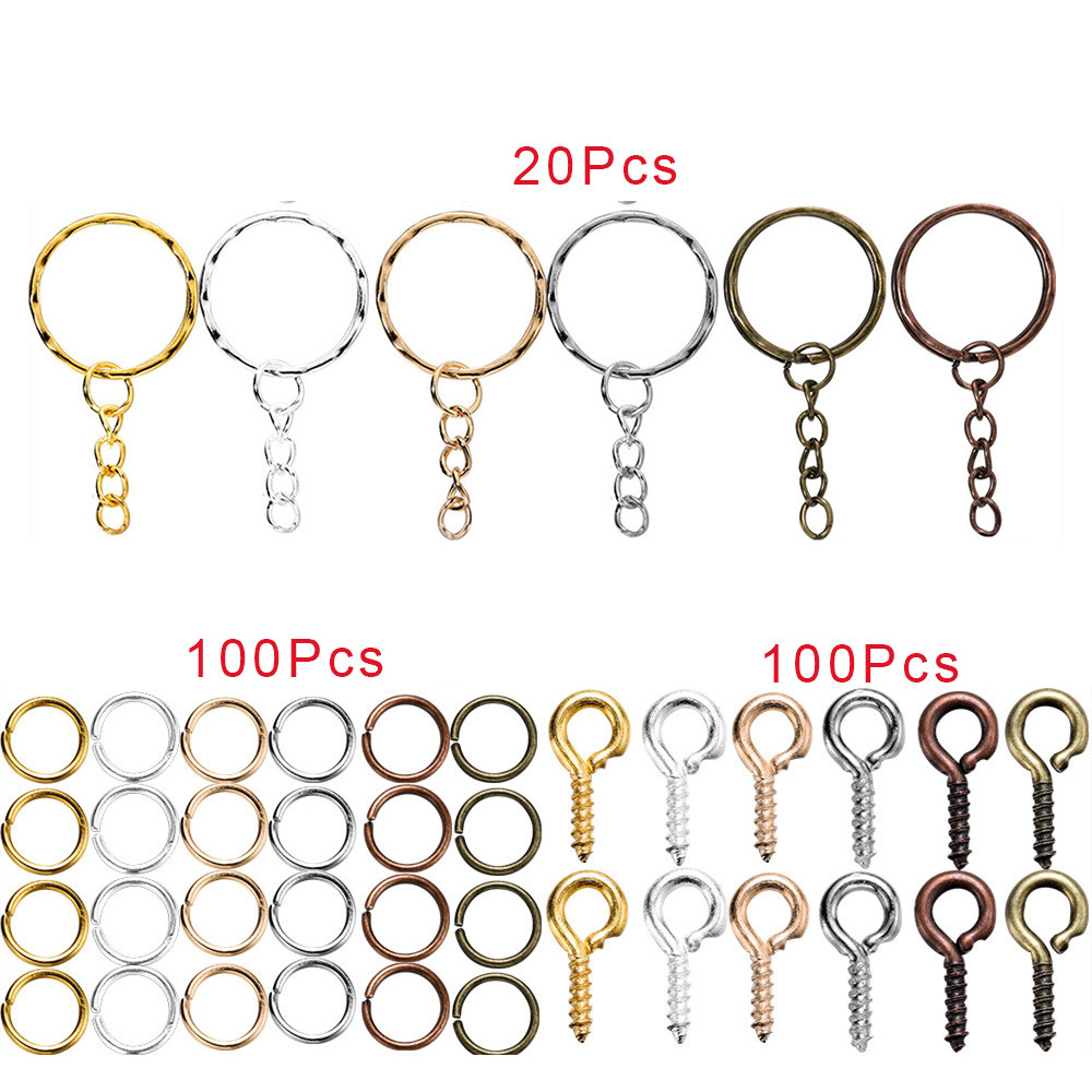 1371 Ensemble de porte-clés de couleurs mélangées