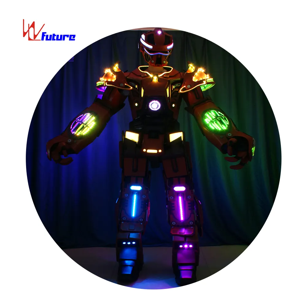 China o desempenho de fábrica fantasia led luz bumble abelha robô traje optimus prime fantasia