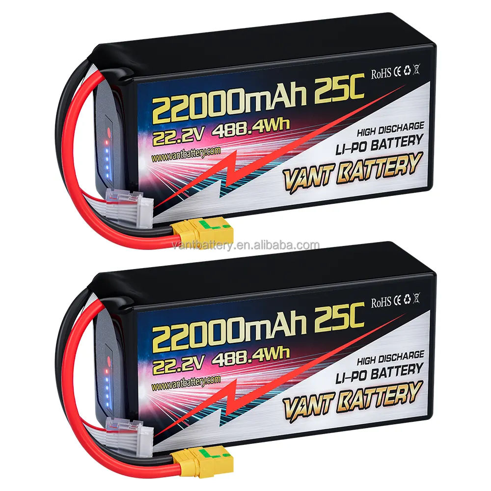 Lipo 배터리 22000mAh 22.2V 25C 6S Lipo 배터리 팩 XT90 플러그 멀티 로터 DJI 타로 550 680 쿼드 HEX DJI S800 S1000