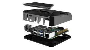 Raspberry Pi 4 Metalls chale ARGON ONE V2 ONE M.2 Gehäuse Programmier barer Netzschalter, Aluminium gehäuse mit eingebautem Lüfter - Product Image 3