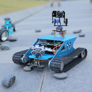Yahboom Blue Aluminium legierung Himbeer Pi Roboter Kit Mit WiFi Videokamera für Raspberry Pi 4B unterstützt APP Fernbedienung