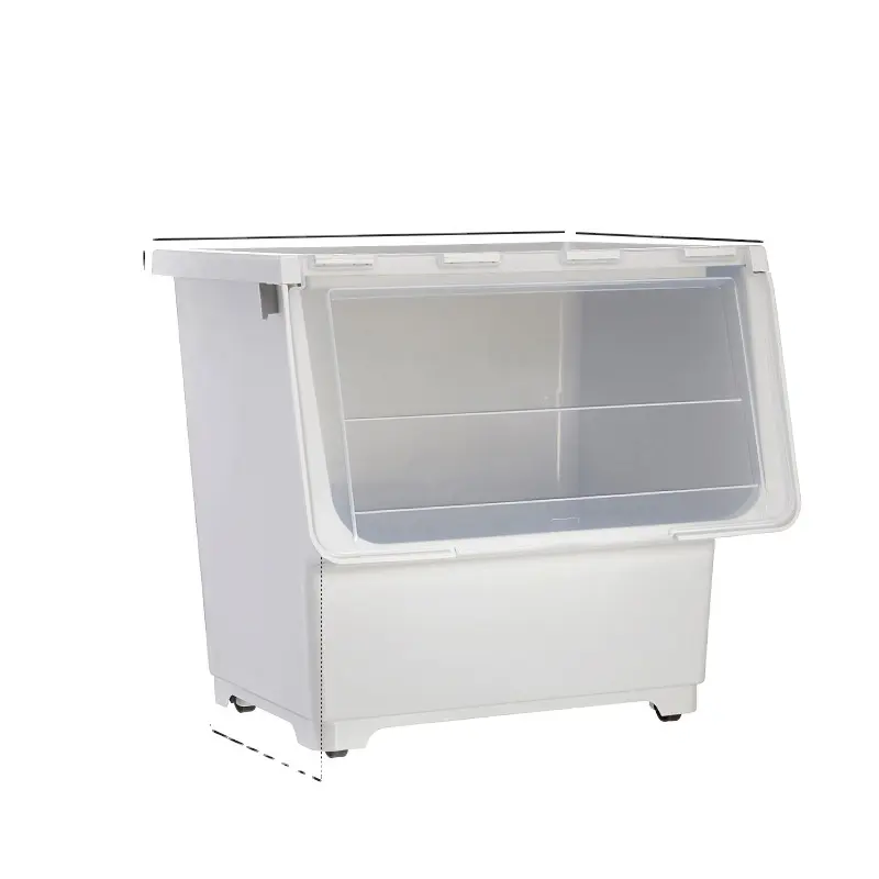 Caja de almacenamiento abierta frontal, caja de clasificación transparente de plástico, caja de herramientas multiusos