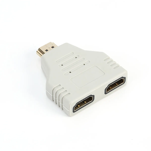 Portátil 1080P HDMI macho a 2 hembra 1 en 2 divisor de salida de alta velocidad 1x2 HDMI Splitter convertidor adaptador SD & HI Shield Back - Product Image 6