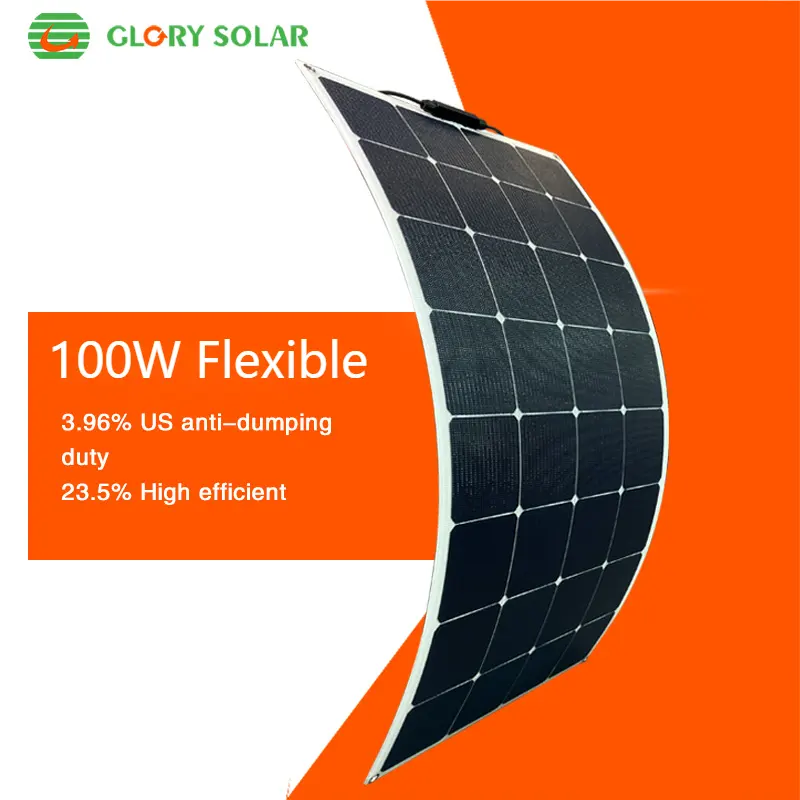 OEM Sunpower Гибкая солнечная панель 100 Вт 150 Вт 18 в 12 В для RV лодки яхты электрогенераторная станция источник питания моноэлементная панель