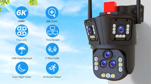 20MP 20x זום IPC360 wifi ptz מצלמות צבעוניות ראיית לילה מצלמת PIR זיהוי תנועה מצלמה אבטחה אלחוטית משולשת - Product Image 5