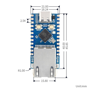 Raspberry PI RP2040 scheda di sviluppo microcontrollore con CH9120 ETH/RJ45 modulo porta di rete microcontrollore ICs