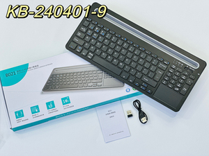 新しいBK-240401-9マルチデバイスキーボードトラックパッドマウスキーボードコンピュータータブレット用ダブルブルートゥースデュアルモールドワイヤレスキーボード - Product Image 2