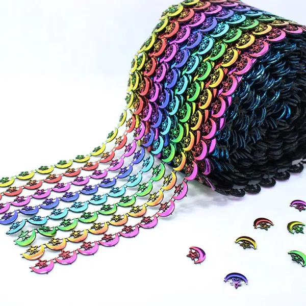 Rollo de malla con diamantes de imitación Multicolor, cinta con degradado de arcoíris de 10 yardas, accesorio para prendas DIY