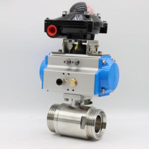 DN50 Chemical Industry Flow Control SS316L 3 <strong>Way</strong> Non Return Valve Sanitary <strong>Square</strong> Tri Clamp Ball Valve - Product Image 5
