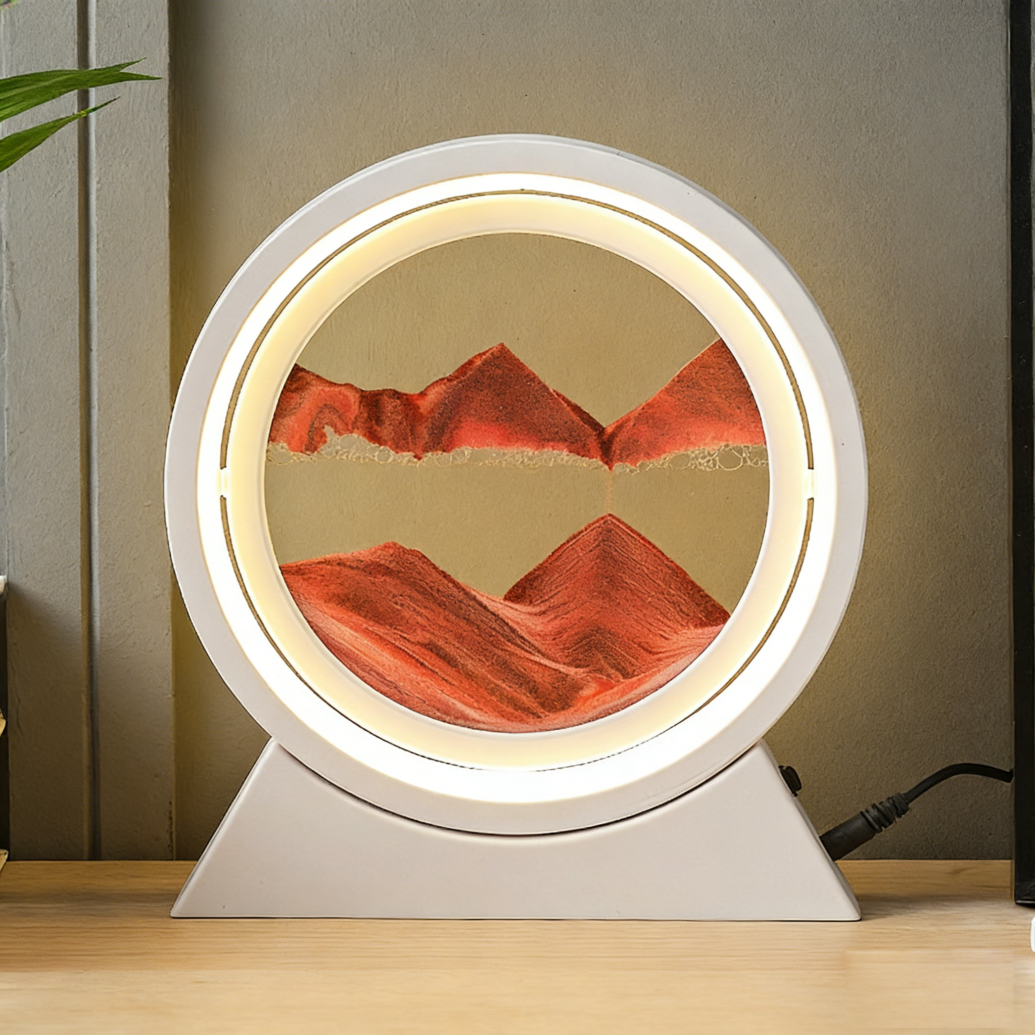 12 inch white frame plastic-red sand