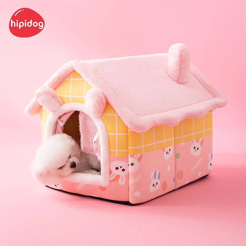 Hipidog furnitur rumah, produk tempat tidur anjing rumah kucing mewah ramah lingkungan tahan kecemasan semua musim dingin