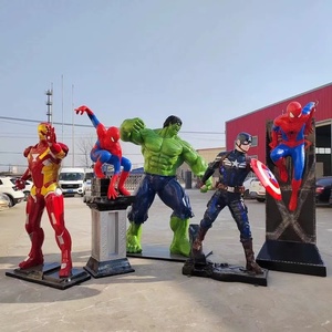 Marvel Action Figure Sculpture-Hand-Painted Life-Size Fiberglass <strong>Hulk</strong> Statue Outdoor Usage Famous Superhero Muscular Man - Product Image 6