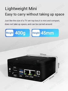 2.5G Dual Lan Micro Industrial Computer 12 ° In tel N100 Quad Core 2x2.5G Ethernet M.2 SSD incorporato robusto Firewall Mini Box PC - Product Image 4