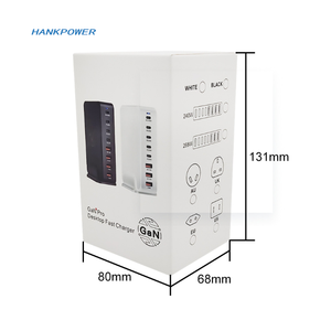240W USB tip C taşınabilir seyahat şarj GaN 8 limanlar PD QC hızlı şarj istasyonu için MacBook için iPhone masası şarj - Product Image 2