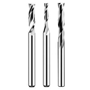4/6mm çift kenarlı spiral freze kesicisi yoğunluk kurulu ahşap delikli kesme bıçağı tahta oyma makinesi kesici - Product Image 2
