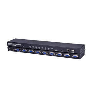FJ-810UK-M Fjgear 8端口usb2.0 kvm交换机，带桌面控制器8进1出，带桌面控制器红外控制器 - Product Image 1