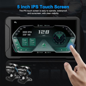 Topnavi M10 5 polegadas motocicleta monitor navegador GPS bicicleta traço Cam segurança sistema bicicleta traço Cam segurança