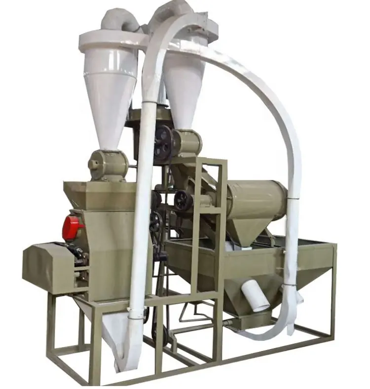 Máquina de molienda de harina de maíz autoalimentada de 5 toneladas por día, mini máquinas de molienda de harina de maíz